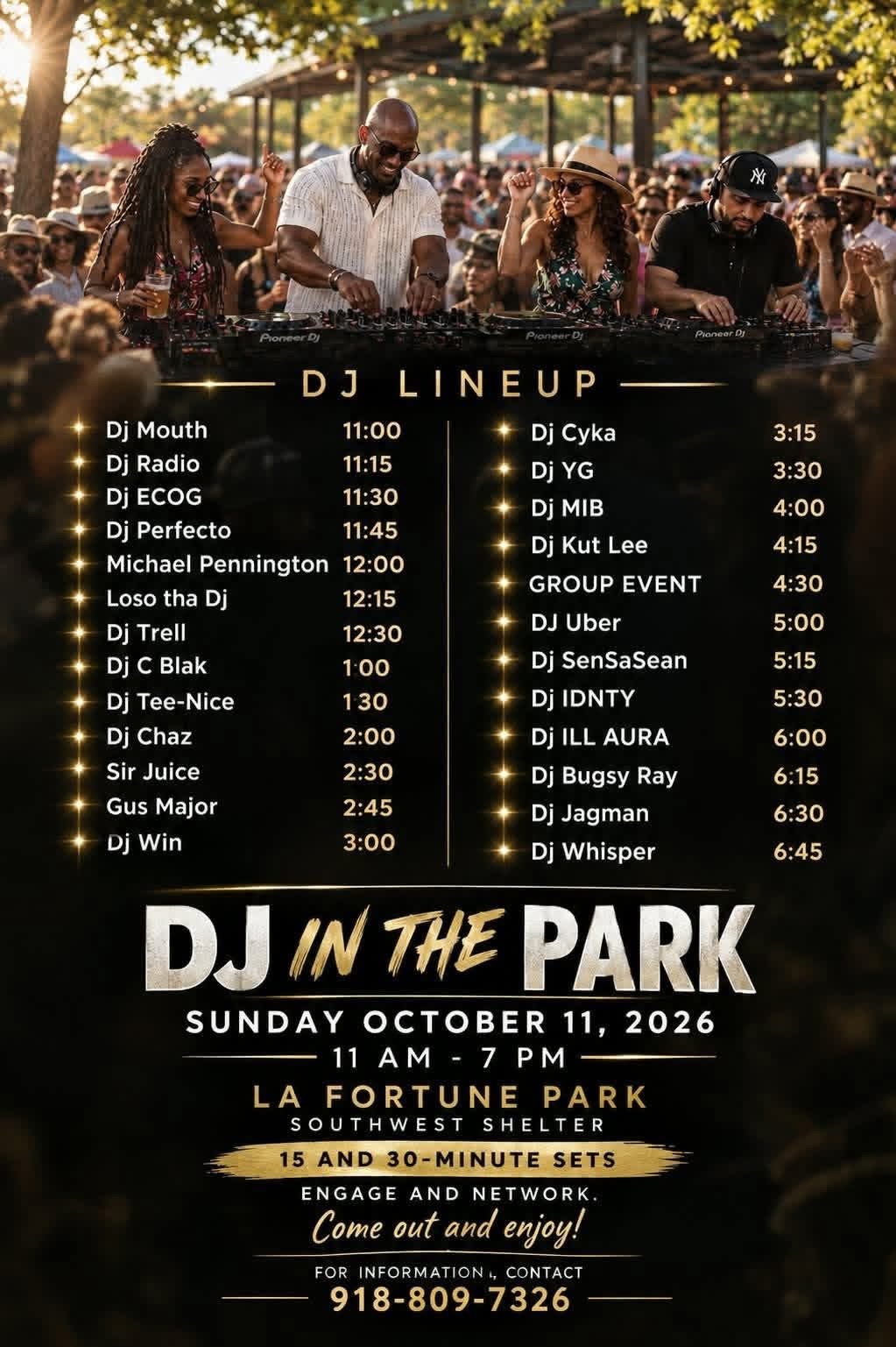 DJ in the Park flyer